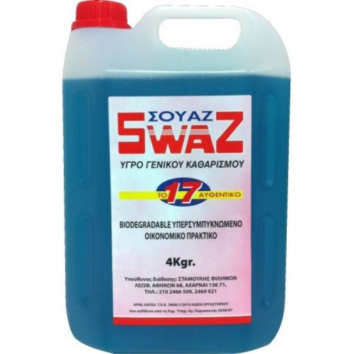 Swaz Υγρό Γενικού Καθαρισμού 4lt Swaz Υγρό Γενικού Καθαρισμού 4lt